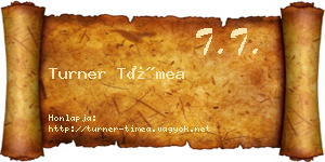Turner Tímea névjegykártya