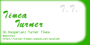 timea turner business card